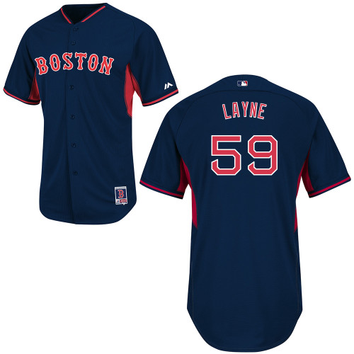 Tommy Layne #59 MLB Jersey-Boston Red Sox Men's Authentic 2014 Road Cool Base BP Navy Baseball Jersey
